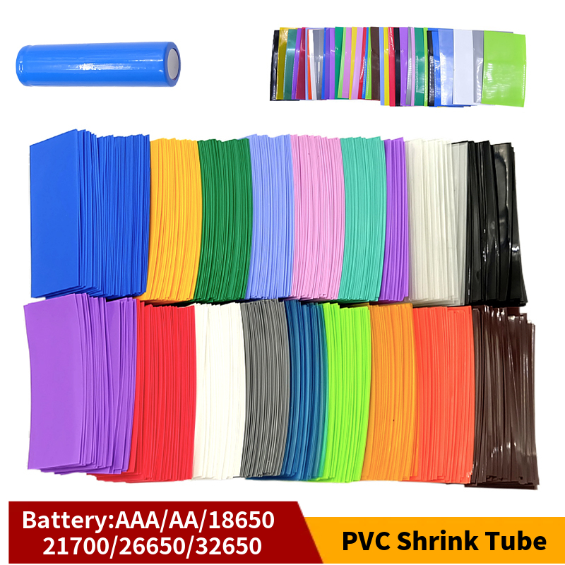 Shrink Sleeve Pvc - 20/50/100pcs PVC Heat Shrink Tube 18650/21700/26650/AA