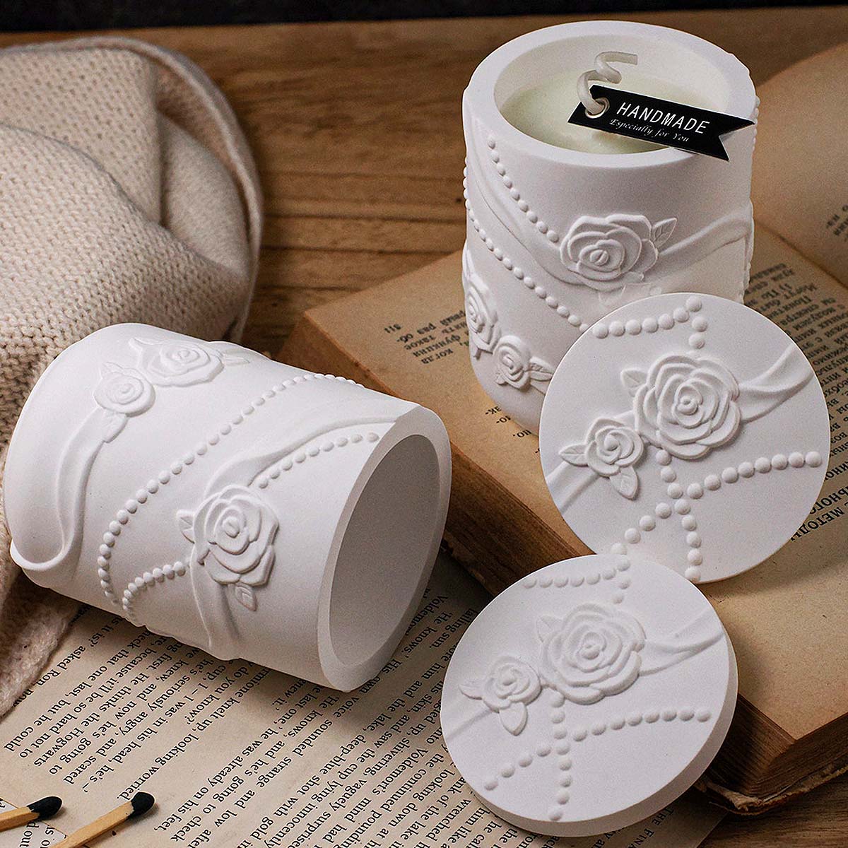 Concrete Flower Shape Candle J - Candle Making Supplies Jars recensione e prezzo