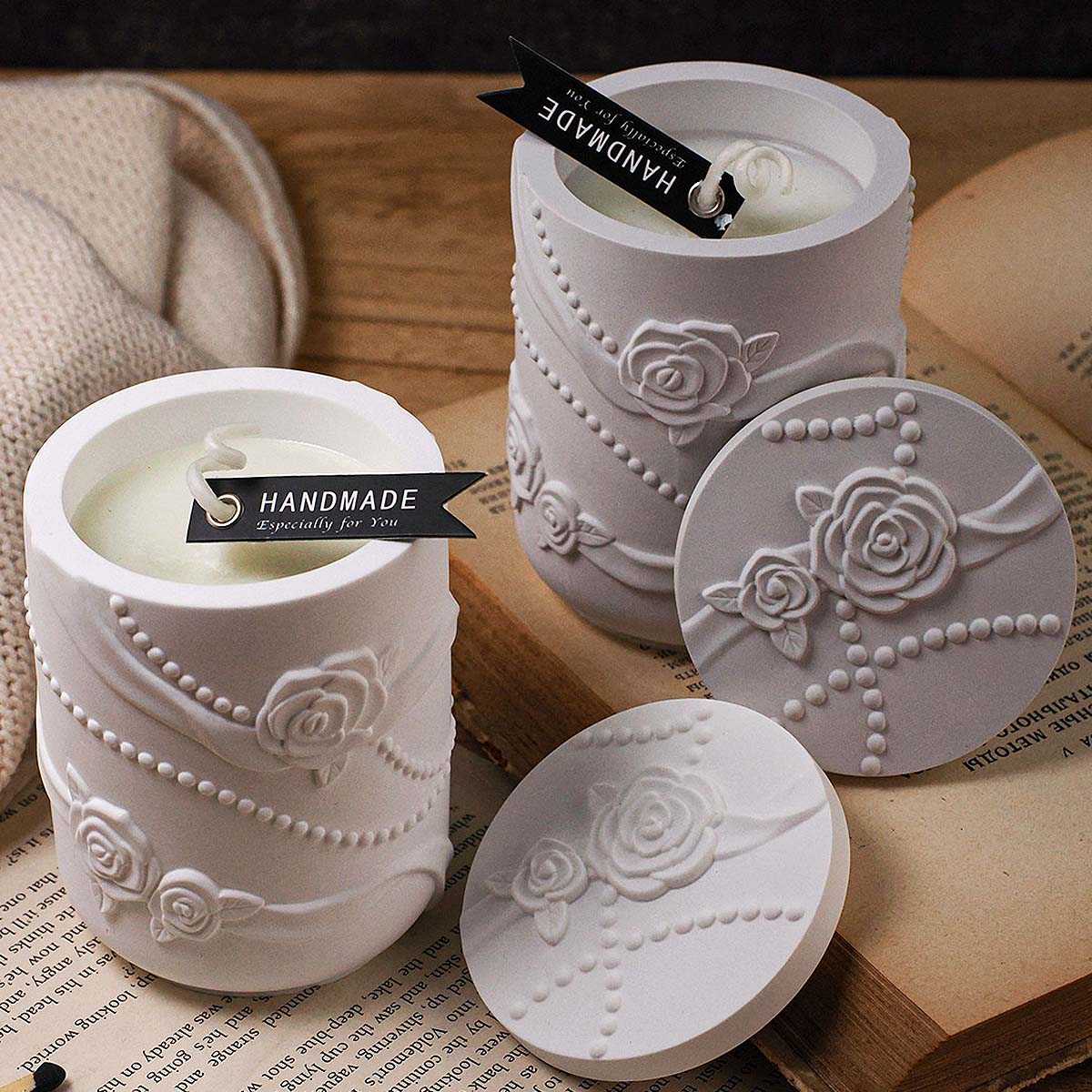 Concrete Flower Shape Candle J - Candle Making Supplies Jars recensione e prezzo