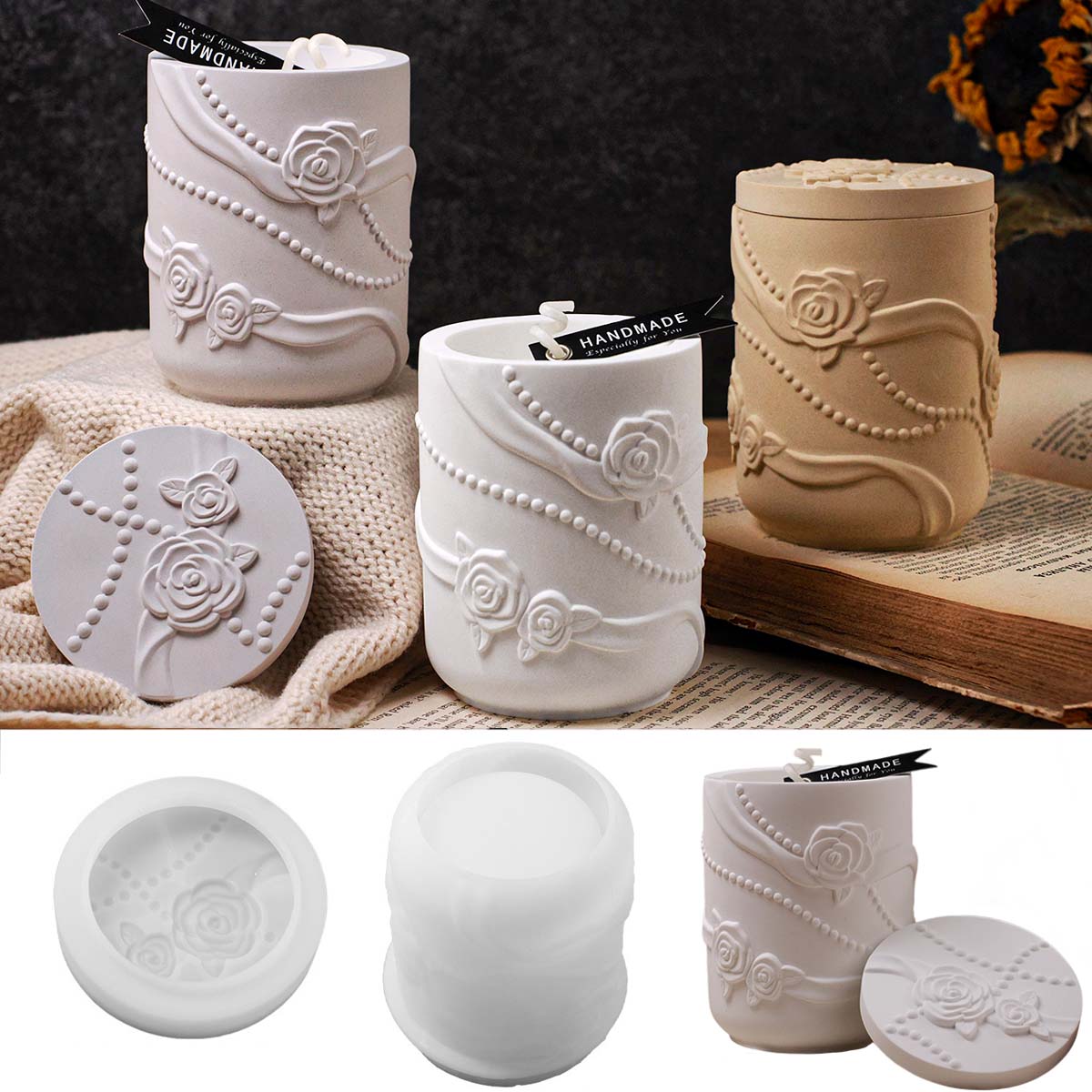Concrete Flower Shape Candle J - Candle Making Supplies Jars recensione e prezzo