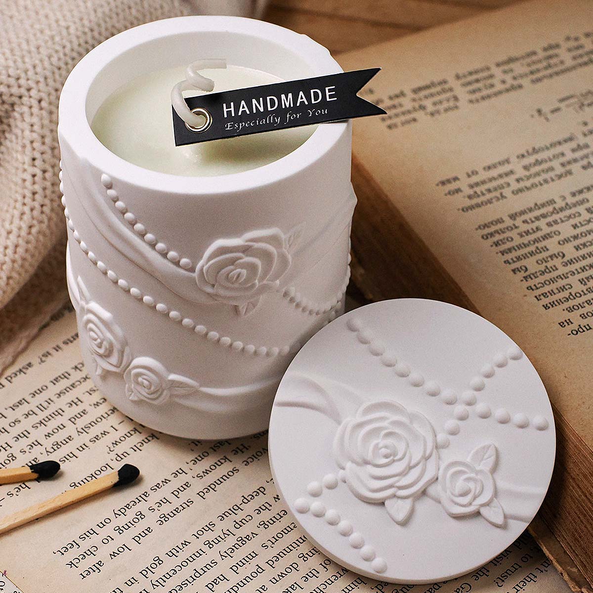 Concrete Flower Shape Candle J - Candle Making Supplies Jars recensione e prezzo
