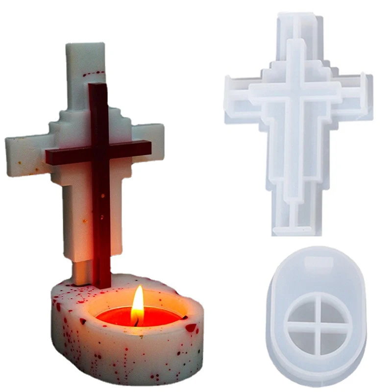Jesus Cross Candle Holder Sili - Candle Making Supplies Jars recensione e prezzo
