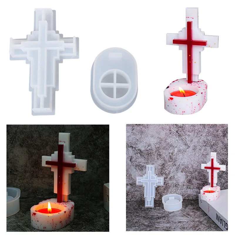 Jesus Cross Candle Holder Sili - Candle Making Supplies Jars recensione e prezzo