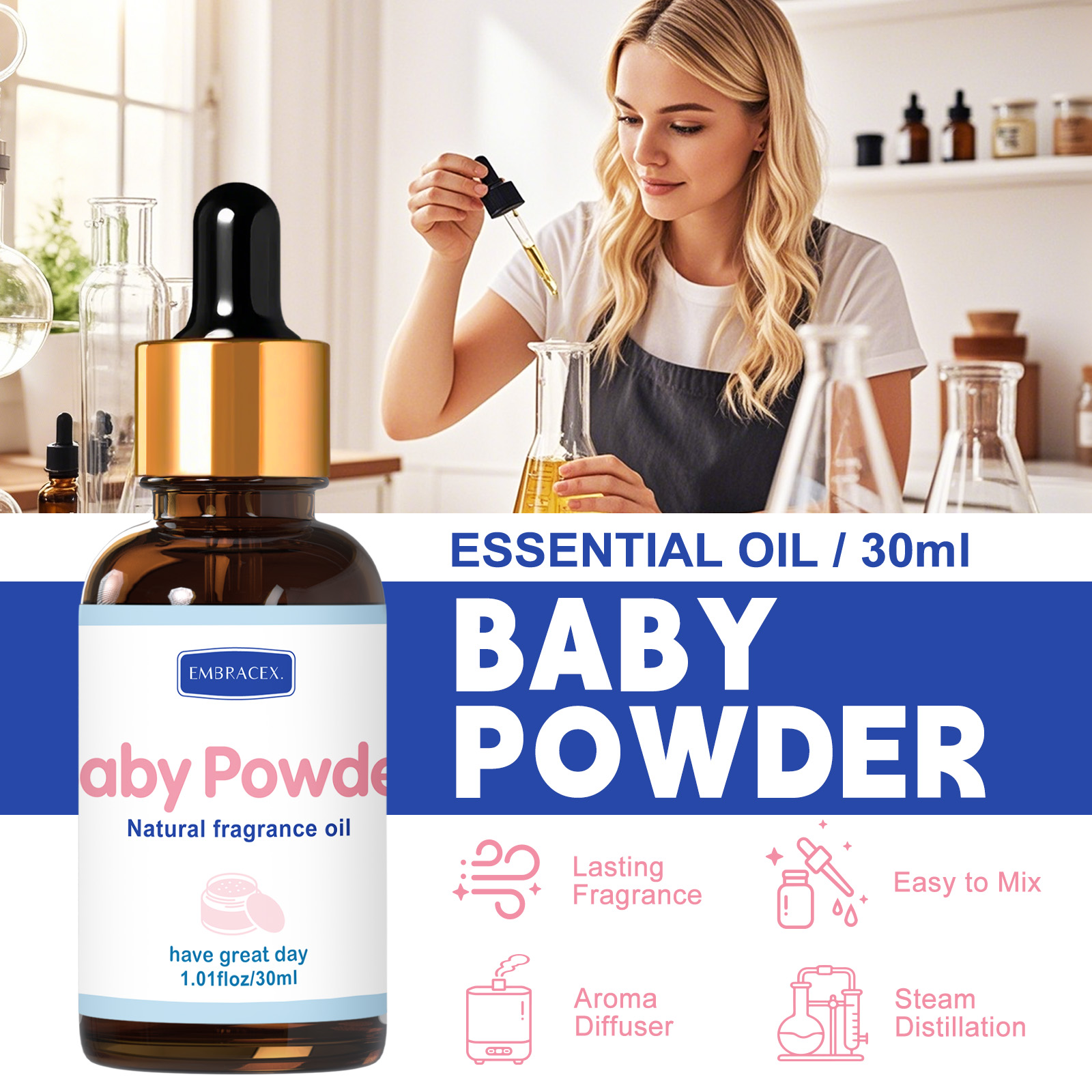 30ml Baby Powder Essential Oil - Candle Fragrance Supplies recensione e prezzo