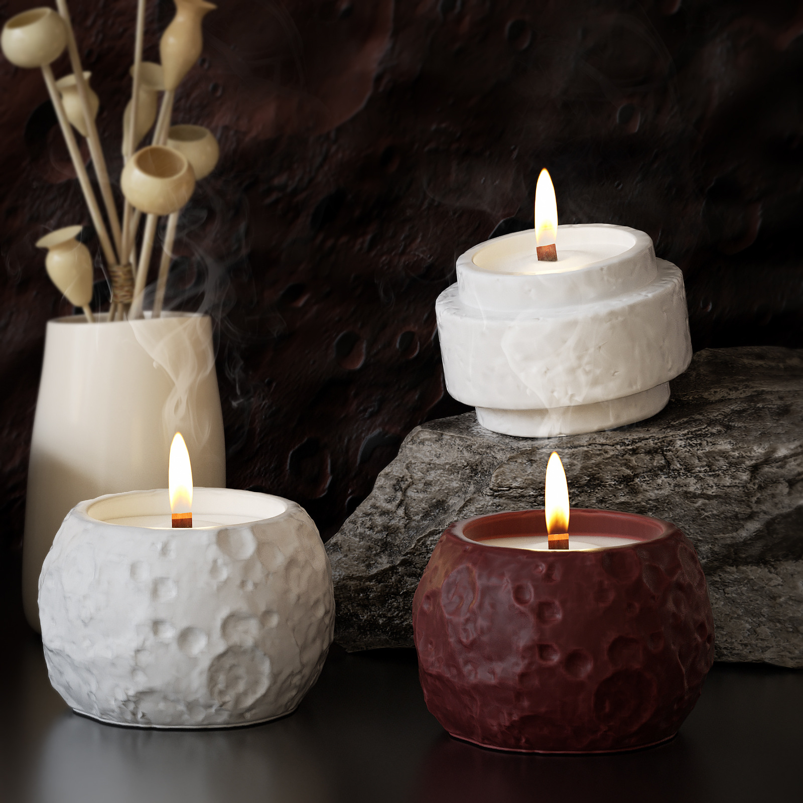 Lunar Texture Candle Jar Silic - Candle Making Supplies Jars recensione e prezzo
