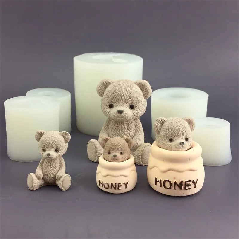 Cute Bear Honey Jar Silicone C - Candle Making Supplies Jars recensione e prezzo