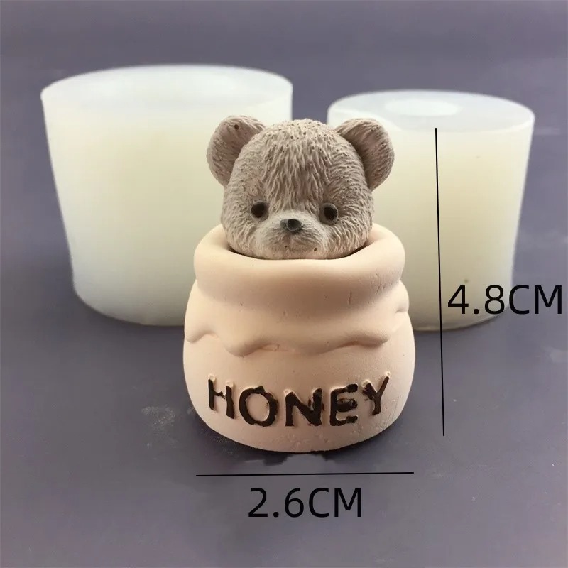 Cute Bear Honey Jar Silicone C - Candle Making Supplies Jars recensione e prezzo