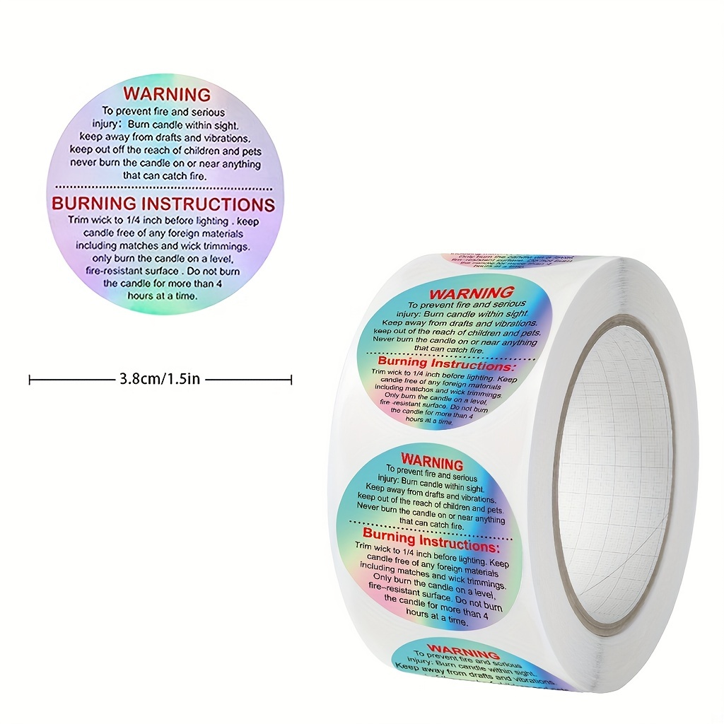 500pcs Wax Melt Warning Labels - Candle Making Supplies Jars recensione e prezzo