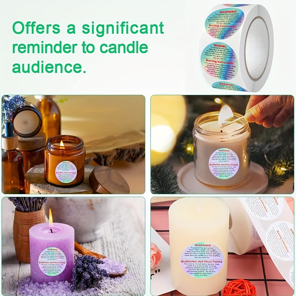 500pcs Wax Melt Warning Labels - Candle Making Supplies Jars recensione e prezzo