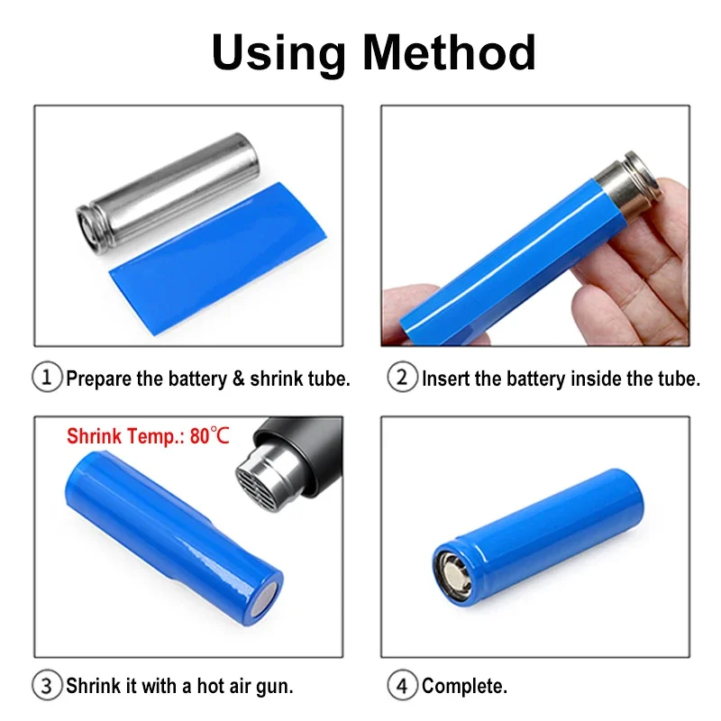 100~1000pcs PreCut 18650 Batte - Shrink Sleeve Pvc recensione e prezzo