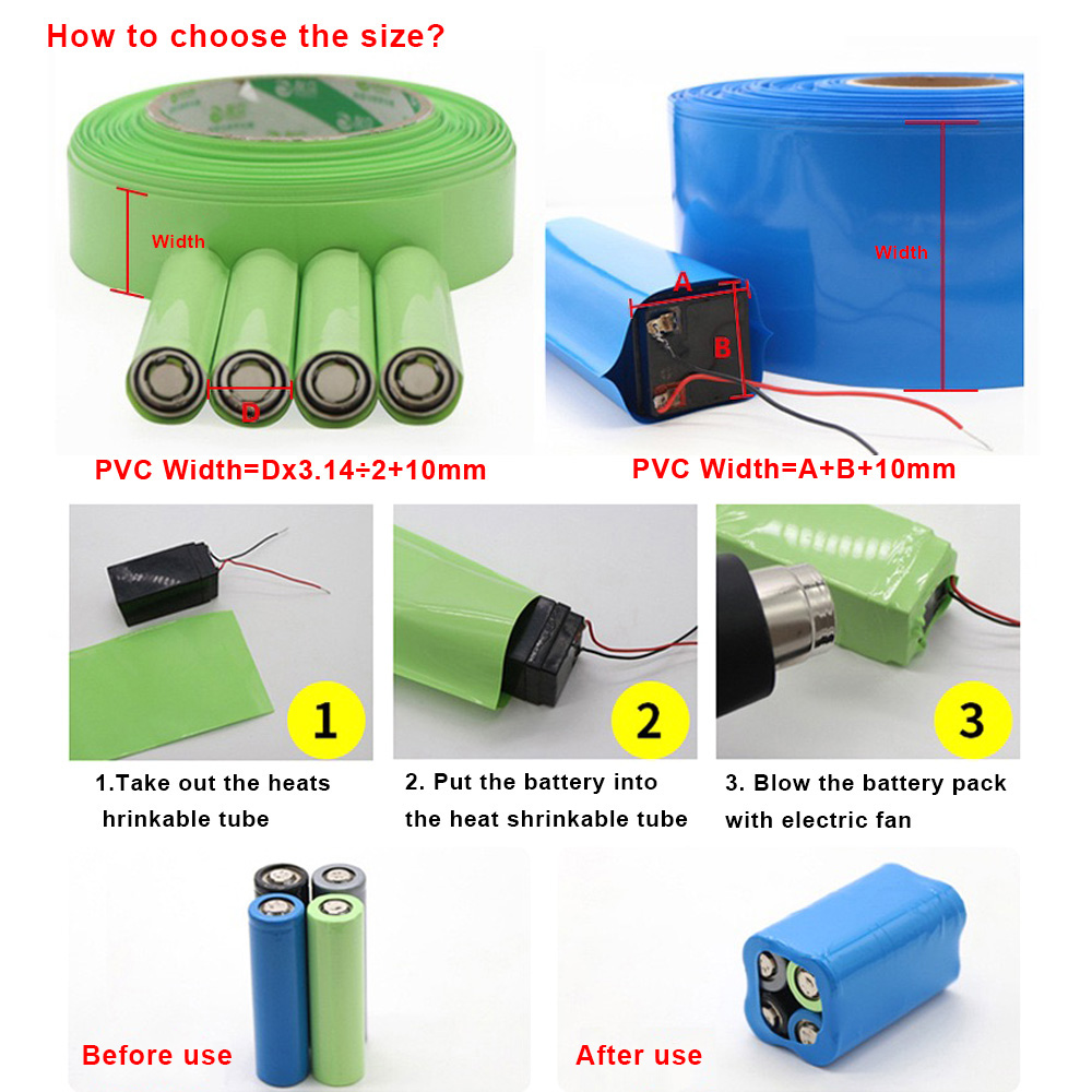 1meter 18650 Lipo Battery PVC  - Shrink Sleeve Pvc recensione e prezzo