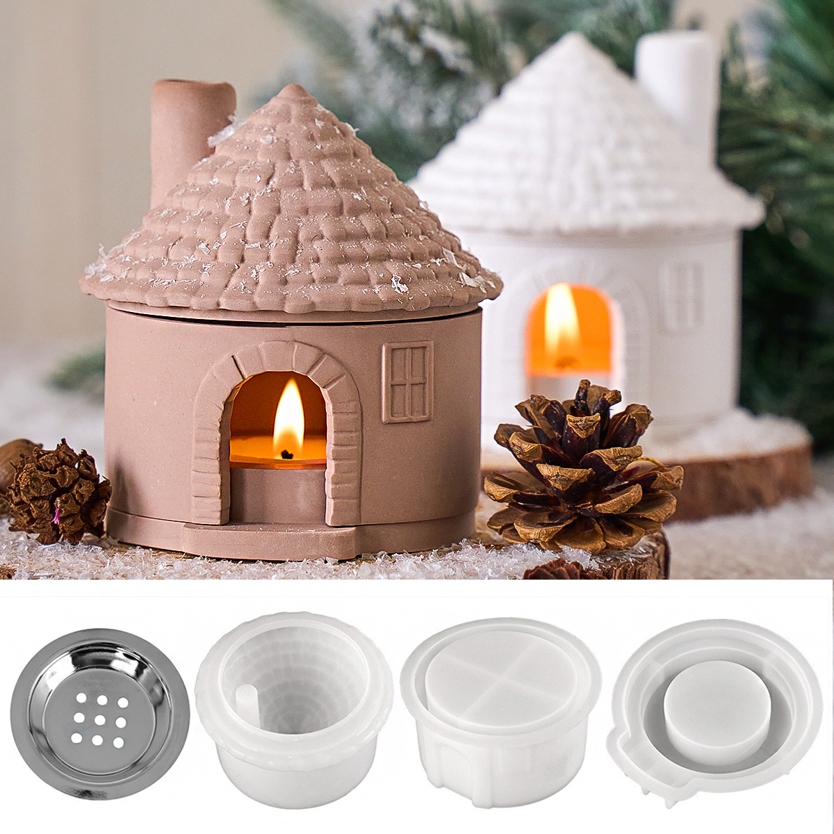 3D House Incense Stove Silicon - Candle Making Supplies Jars recensione e prezzo
